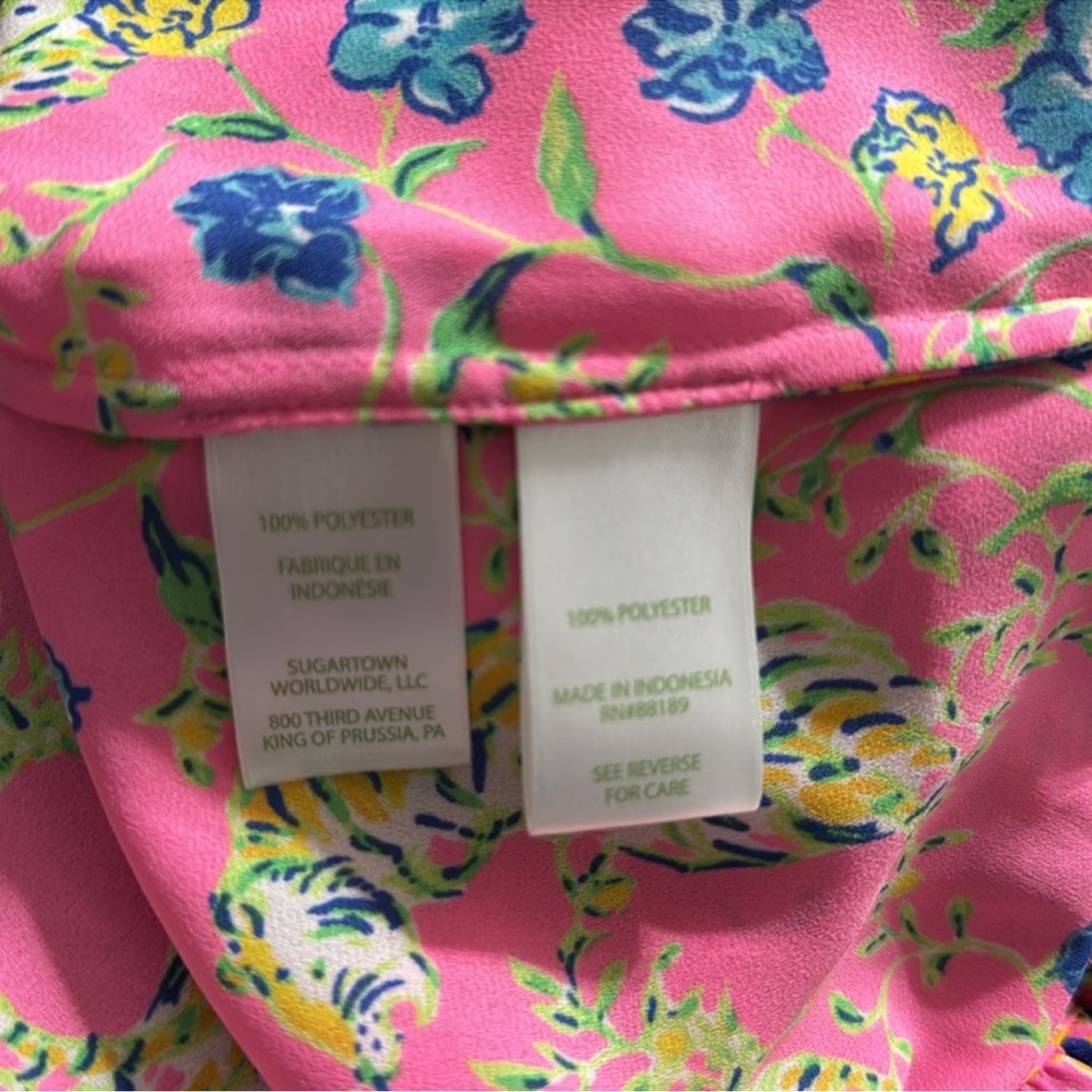 LILLY PULITZER Pamala blouse top Tigress Garden - Picture 4 of 6